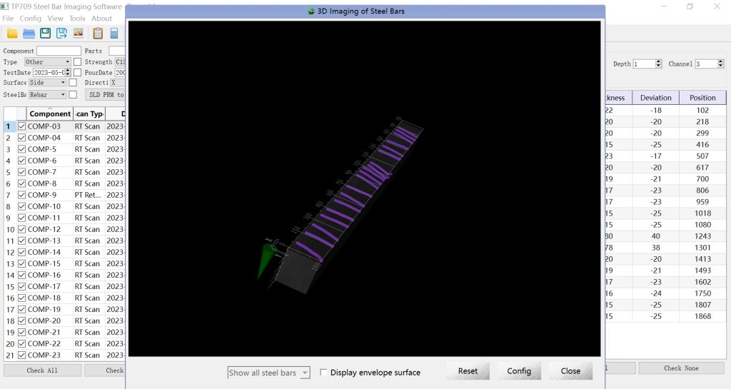 Image 3D obtenue avec le Ferroscan